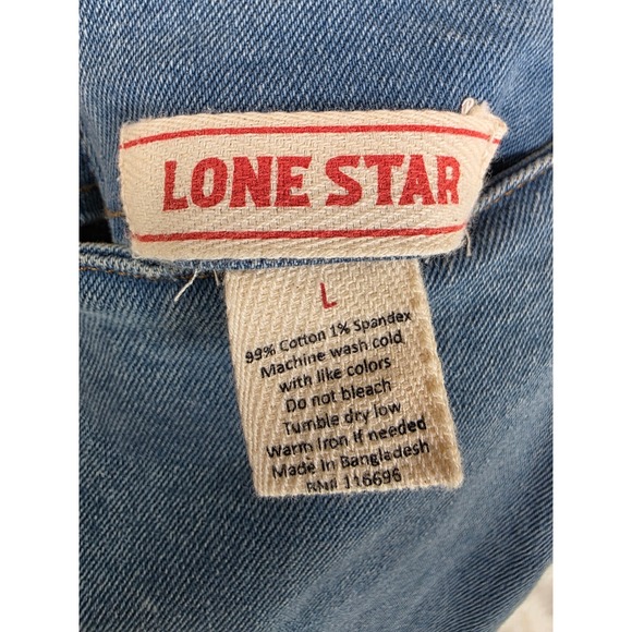 Vintage Lone Star Womens Denim Mini Dress Blue Cotton Blend Spaghetti Strap - Picture 3 of 5